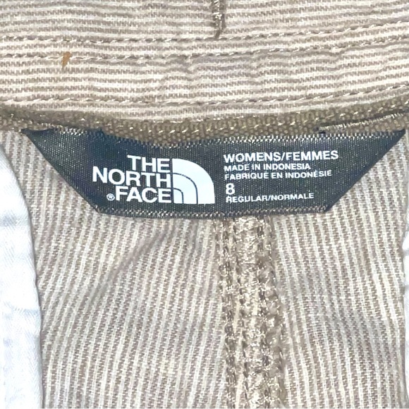 Women’s The North Face Linen Shorts Drawstring and Button Fly Striped Size 8 - Picture 3 of 10